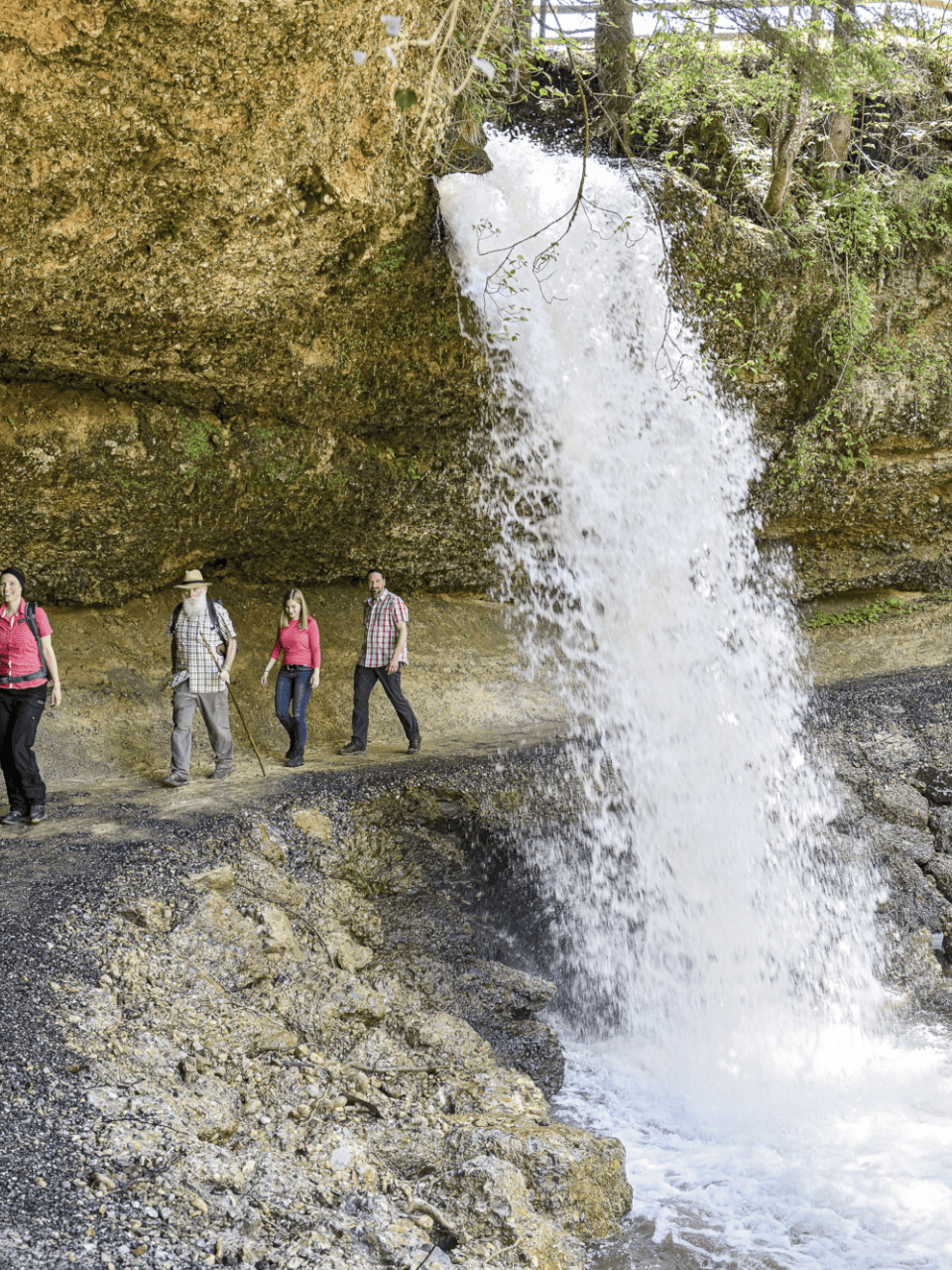 Kleiner Wasserfall in Scheidegg im Allgäu
