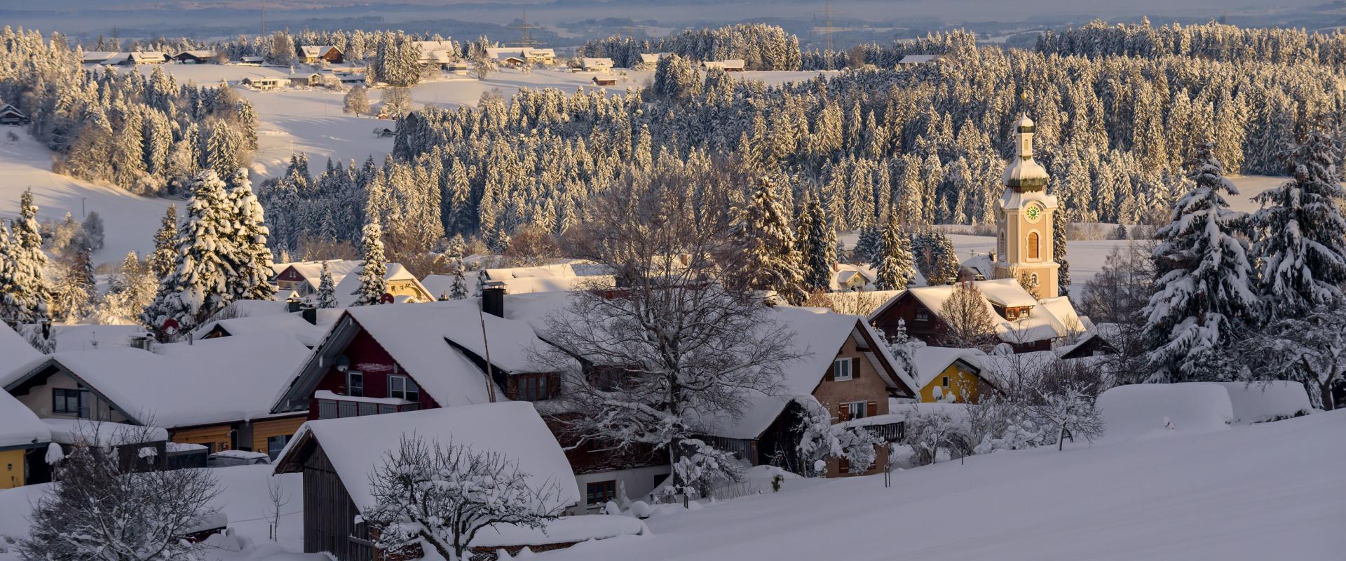 Scheidegg im Winter im Allgäu